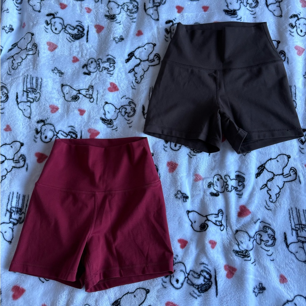 Yogalicious Lux Everyday Shorts in red and brown